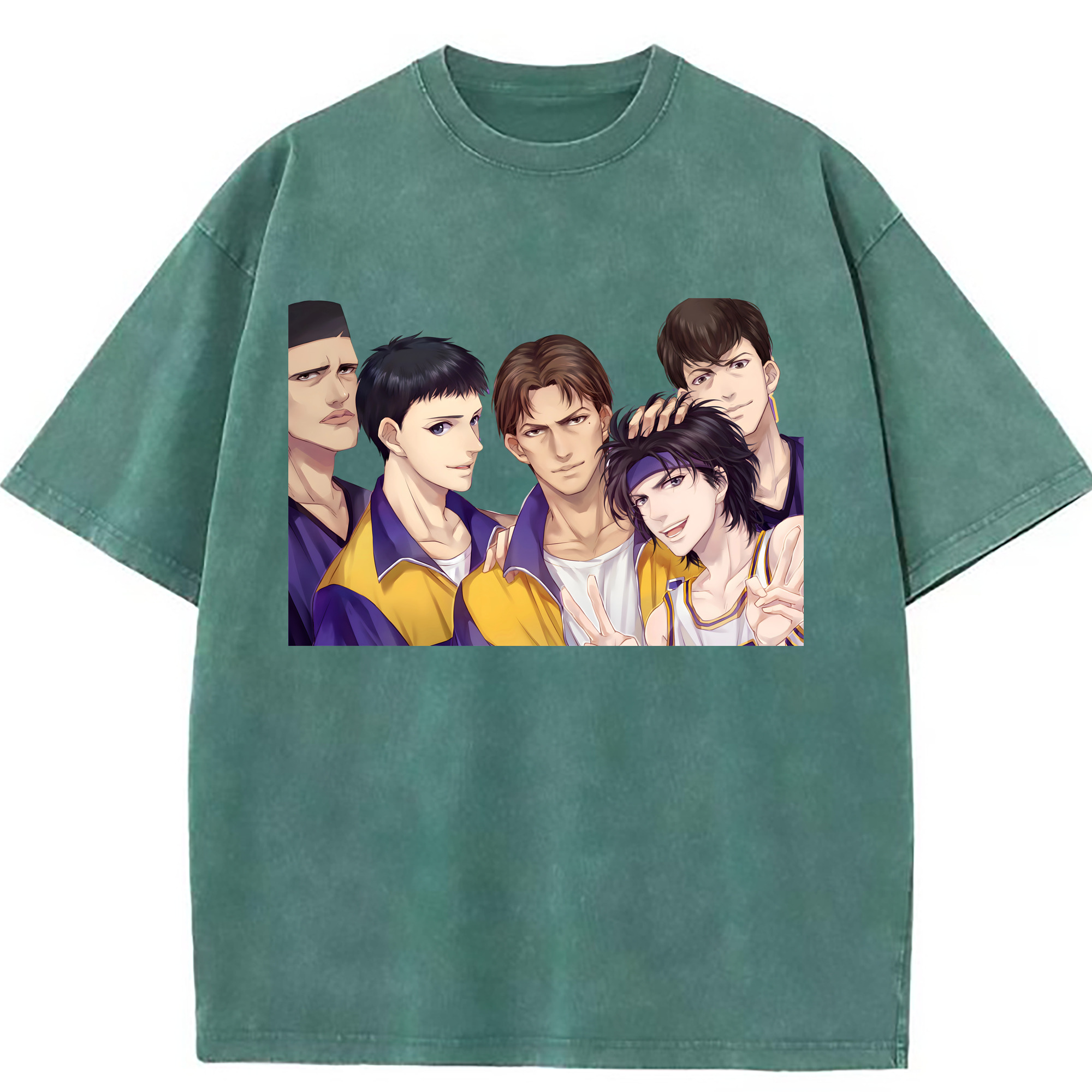 （画像用） SLAM DUNK／スラムダンク 綿100% ヴィンテージ風 半袖Tシャツ（フロントプリント）